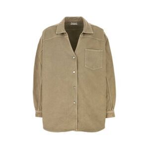 1989 Studio Men Army Green Denim Oversize Shirt